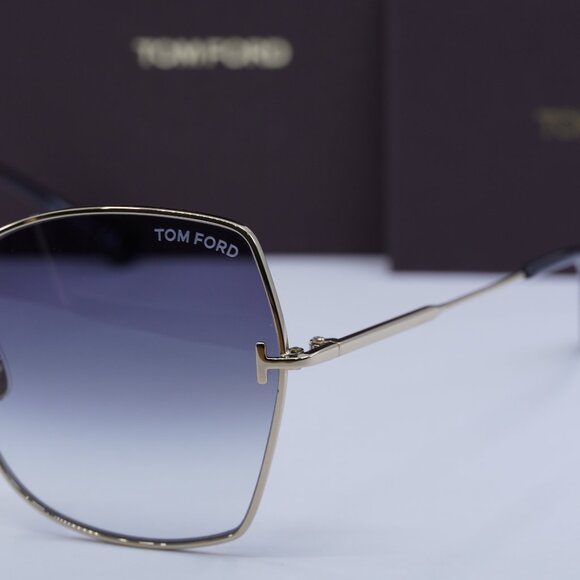 Tom Ford Farah FT0951 28B Butterfly Sunglasses - Gold/Smoke
